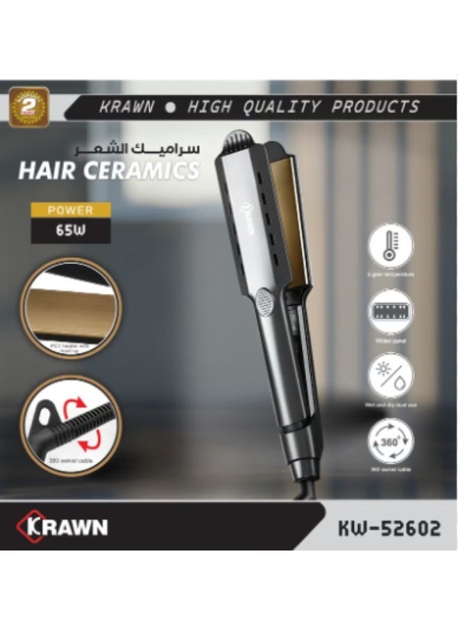 KRAWN Professional Hair Straightener with Fast Heat Technology and Smooth Styling Plates - Image 1